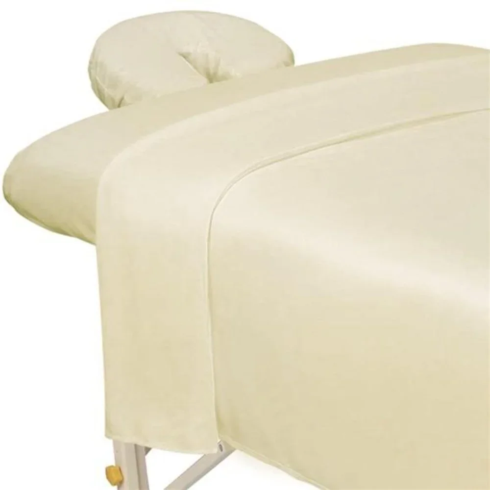 Premium Microfiber 3-Piece Massage Sheet Set, Natural, Ultra-Light, Stain Resist